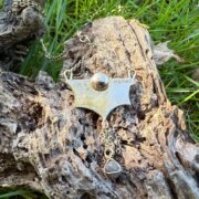 rough diamond-pendant-art deco-gold-9ct-salt and pepper diamond-back-sandrakernsjewellery